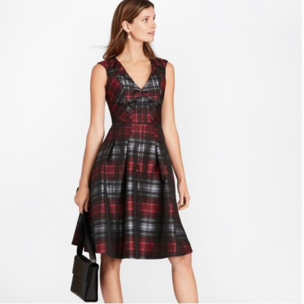 Brooks Brothers Tartan Jacquard Dress Size 2